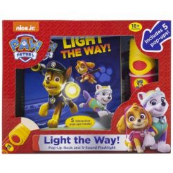 Nickelodeon Paw Patrol: Light the Way! Play-A-Sound Book and 5-Sound Flashlight [With Flashlight and Battery]