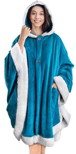 Angel Wrap Hooded Blanket - BLUE