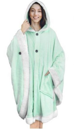 Angel Wrap Hooded Blanket - MINT GREEN