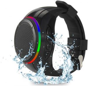 Waterproof Bluetooth Speaker & Microphone Watch - BLACK