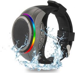 Waterproof Bluetooth Speaker & Microphone Watch - GRAY