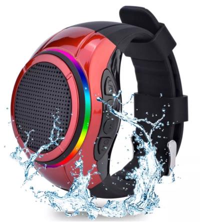 Waterproof Bluetooth Speaker & Microphone Watch - RED