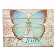 Wooden Wall Plaque - Butterfly "Grace"