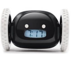 Clocky Alarm Clock on Wheels - Black