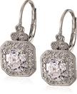 Platinum-Plated Swarovski Drop Earrings