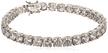 Platinum-Plated Sterling Silver Tennis Bracelet