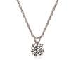 10k Gold Solitaire Swarovski Zirconia Pendant Necklace