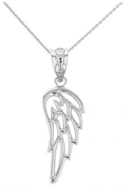 Angel Wing Pendant Necklace (Silver)