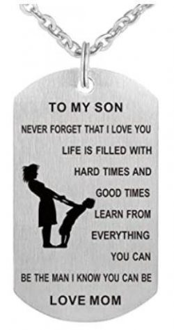 Dog Tag Pendant (To Son, Love Mom)