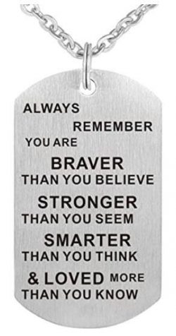 Dog Tag Pendant (You Are Stronger)