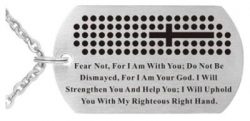 Dog Tag Pendant (I Am Your God) Bible Verse