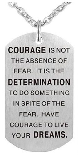 Dog Tag Pendant (Live Your Dreams/Courage)