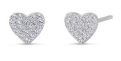 Silver Hearts Earrings