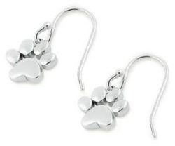 Silver Paw Earrings