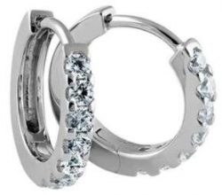 Clear CZ Hoops Earrings
