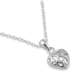 Curly Heart Necklace