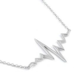 Heartbeat Necklace - Silver