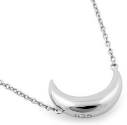 Half Moon Necklace - Sterling Silver
