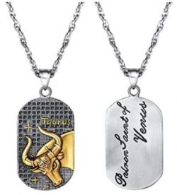 Dog Tag Pendant Zodiac (Taurus)