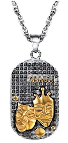 Dog Tag Pendant Zodiac (Gemini)