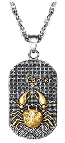 Dog Tag Pendant Zodiac (Cancer)