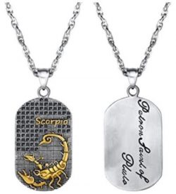 Dog Tag Pendant Zodiac (Scorpio)