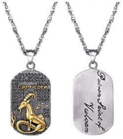 Dog Tag Pendant Zodiac (Capricorn)