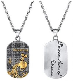 Dog Tag Pendant Zodiac (Aquarius)