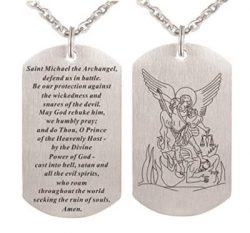 Dog Tag Pendant (Saint Michael)