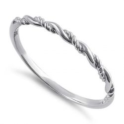 Twisted Band (14k White Gold)