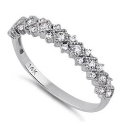 Elegant Half Eternity Wedding Band