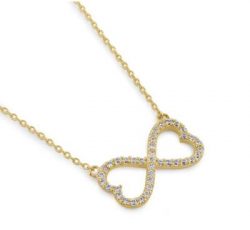 Infinite Love Diamond Necklace - Solid 14K Gold
