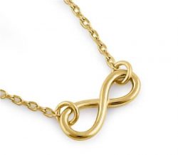 Trendy Infinity Necklace - Solid 14K Gold
