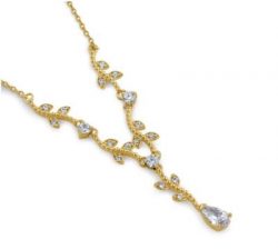 Elegant Vine CZ Necklace