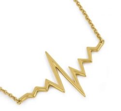 Heartbeat Necklace - Yellow Gold Plated