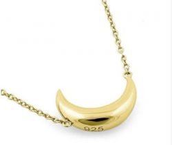 Half Moon Necklace - Yellow Gold Plated