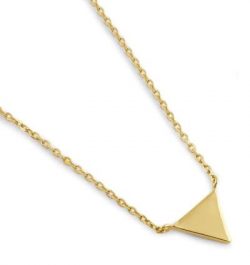 Triangle Necklace- Solid 14K Gold