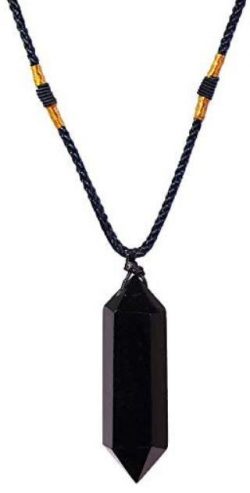 Black Obsidian Stone Necklace (Truth, Grounding & Healing)