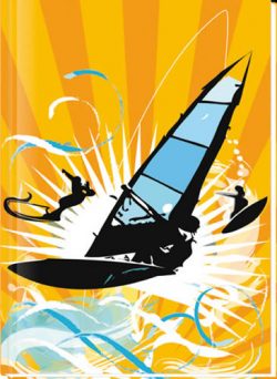 Surfers Notebook (SM) - Blank Pgs/1 Ruled Sheet (HC)