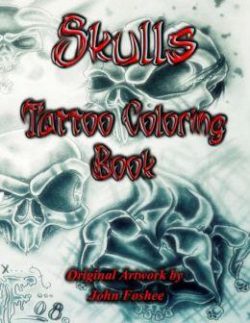 Skulls Tattoo Coloring Book