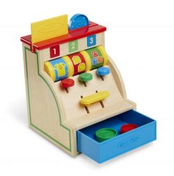 Wooden Spin & Swipe Cash Register Play Set