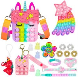 Bubble Pop Purse Popper Unicorn Rainbow Fidget Pack