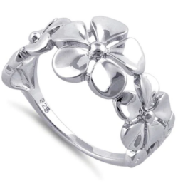 Triple Plumeria Ring