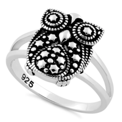 Silver Owl Ring