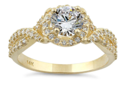 Gold Twist Ring - Solid 14K Yellow Gold