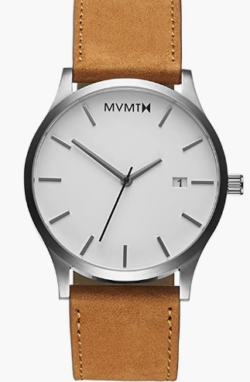 MVMT Men's White Tan Vintage Watch