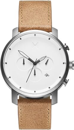MVMT Men's White Tan Chrono Watch