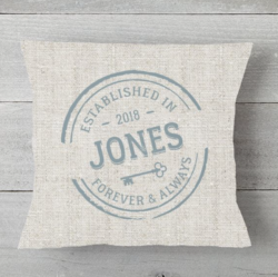 Established Year Personalized Pillow 18" x 18"