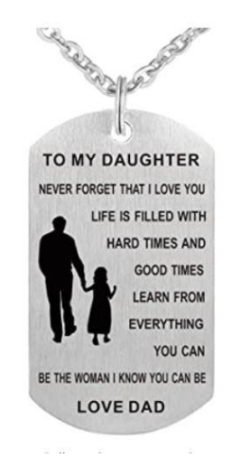 Dog Tag Pendant (To Daughter, Love Dad)