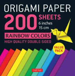Origami Paper 200 Sheets Rainbow Colors 6 (15 CM): Tuttle Origami Paper: Double Sided Origami Sheets Printed with 12 Different Color Combinations (Ins